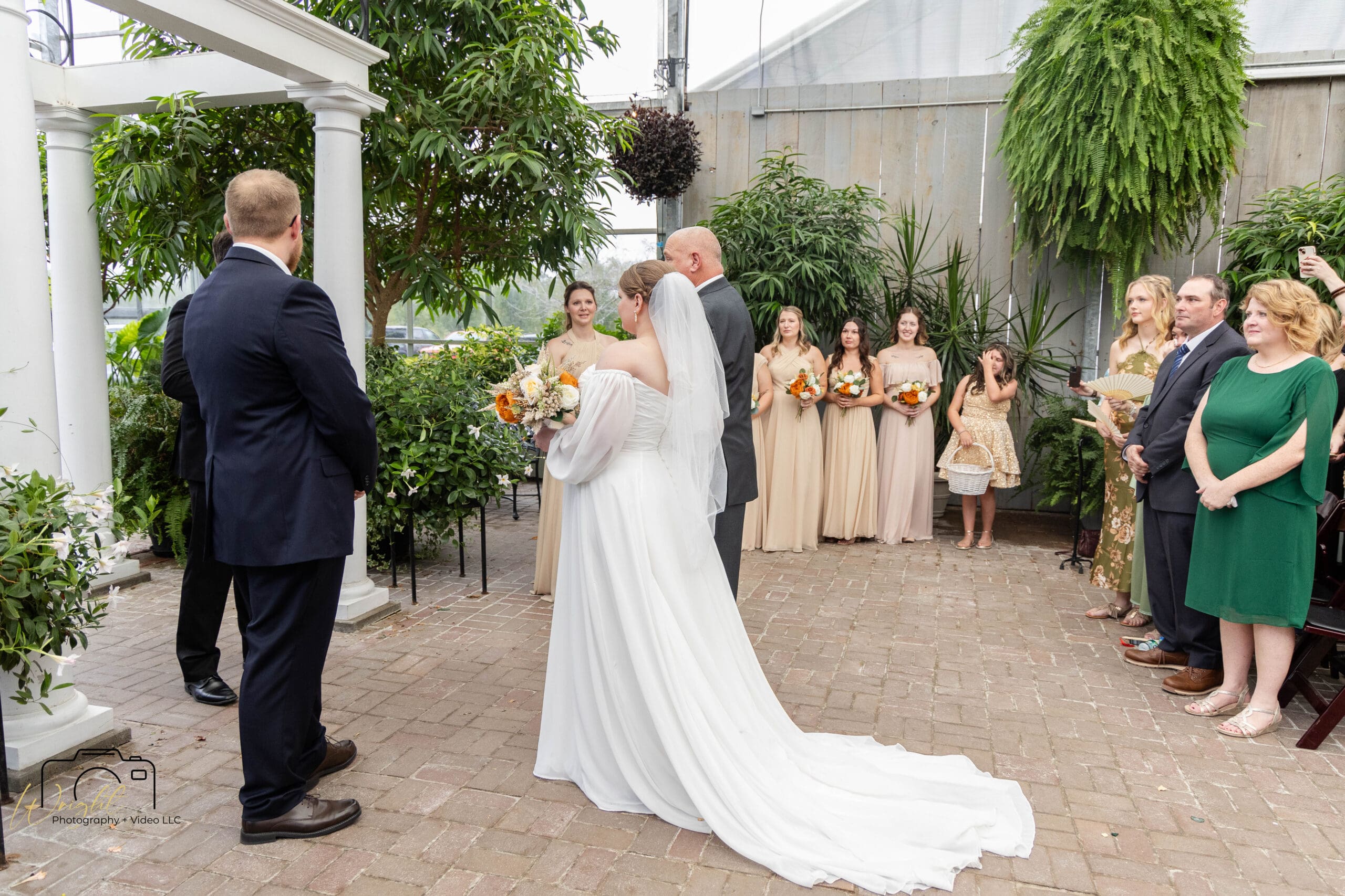 Gage and Emily at the altar