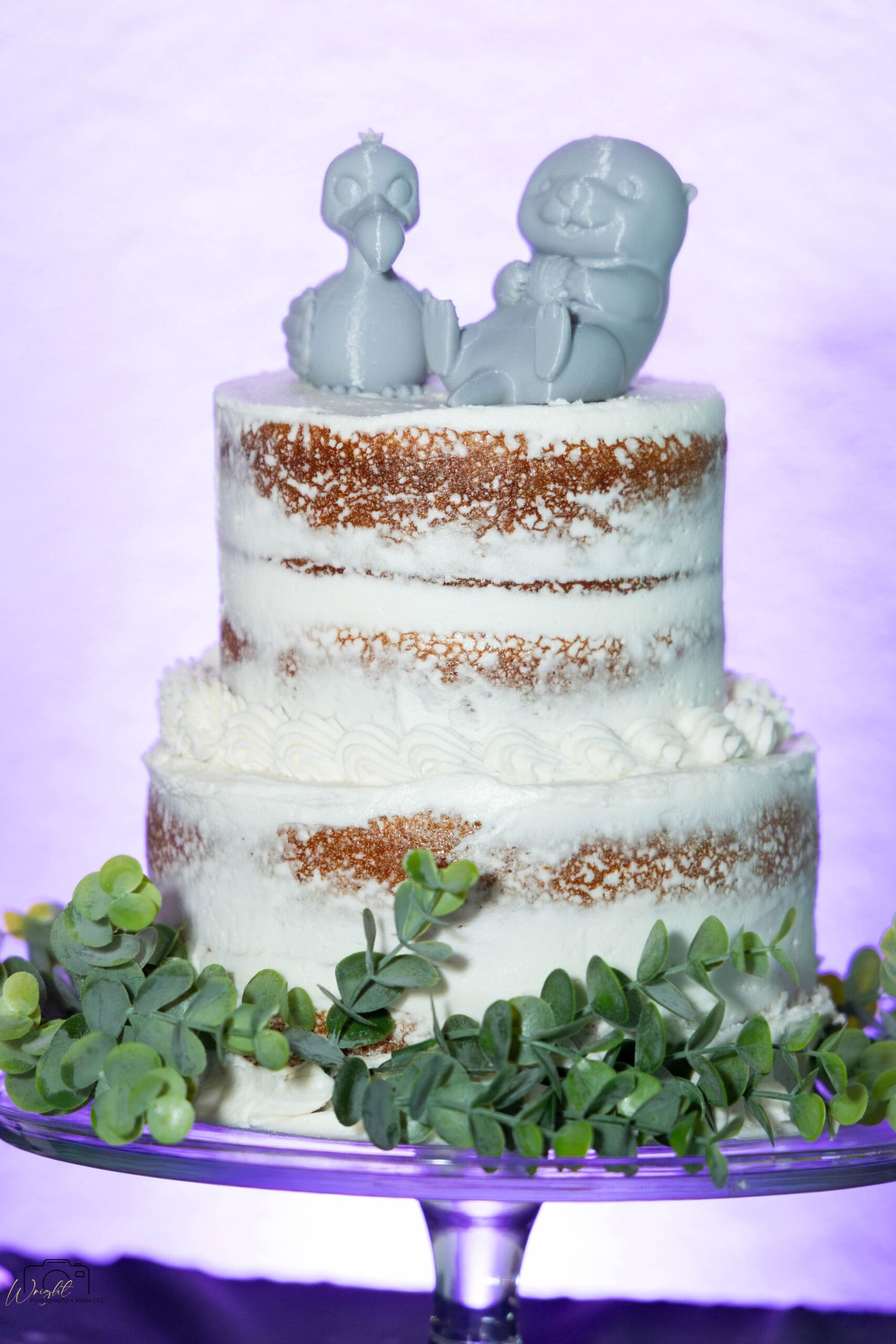 Ryan and Elizabeth's wedding cake at The Purple Toad Winery