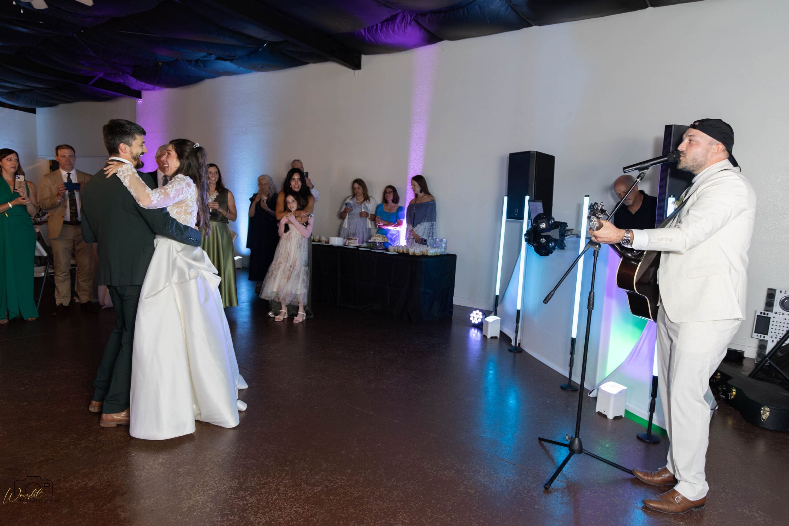 The dance floor still full of guests celebrating