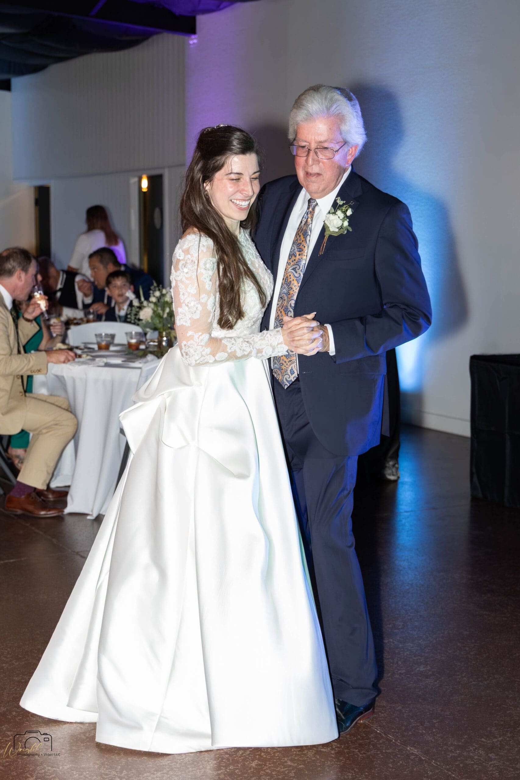 Elizabeth dancing with her father